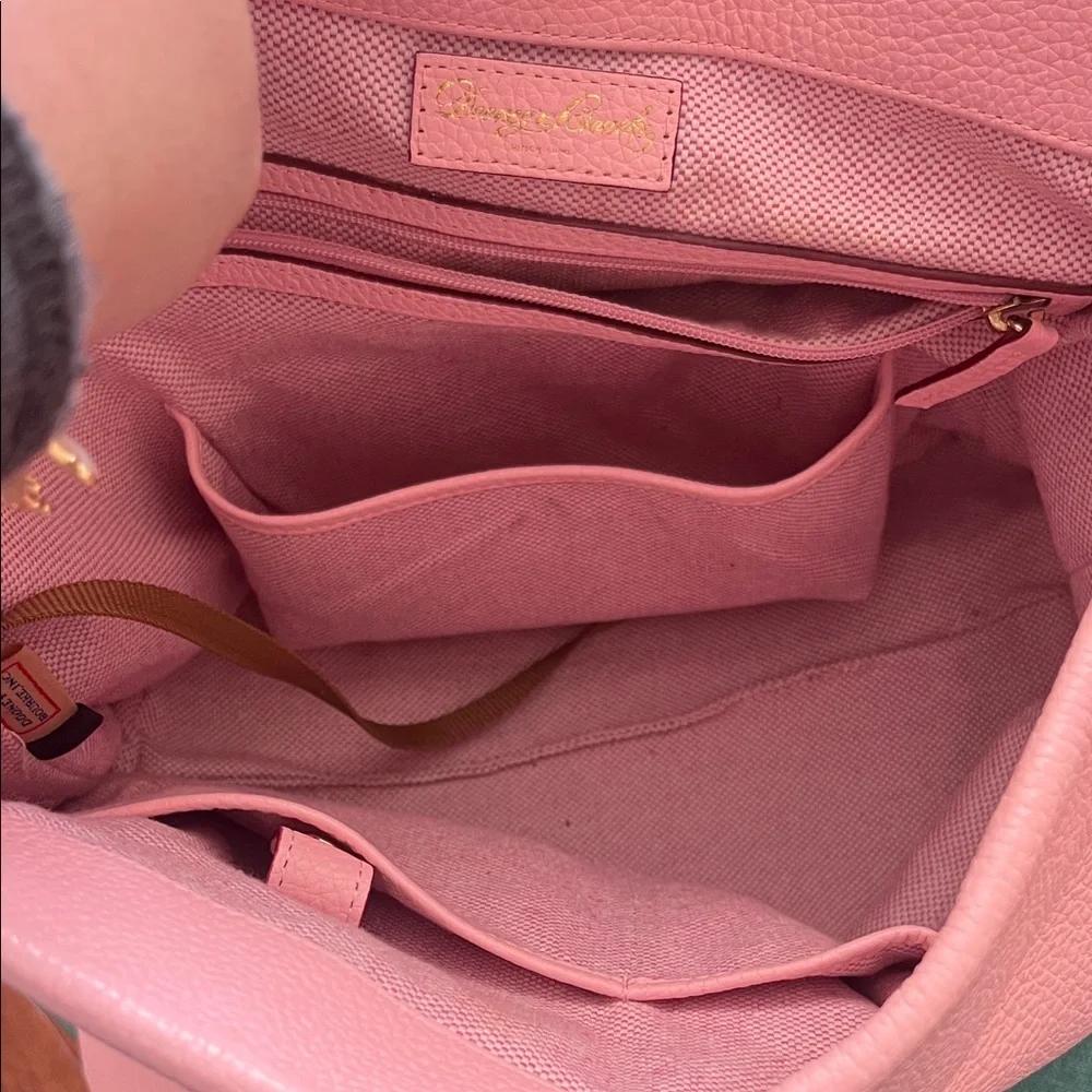 Dooney and Bourke Logo Lock Hobo Pink Leather Bag